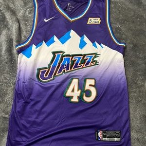 Stitched Utah jazz throwback jersey